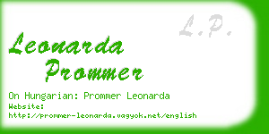 leonarda prommer business card